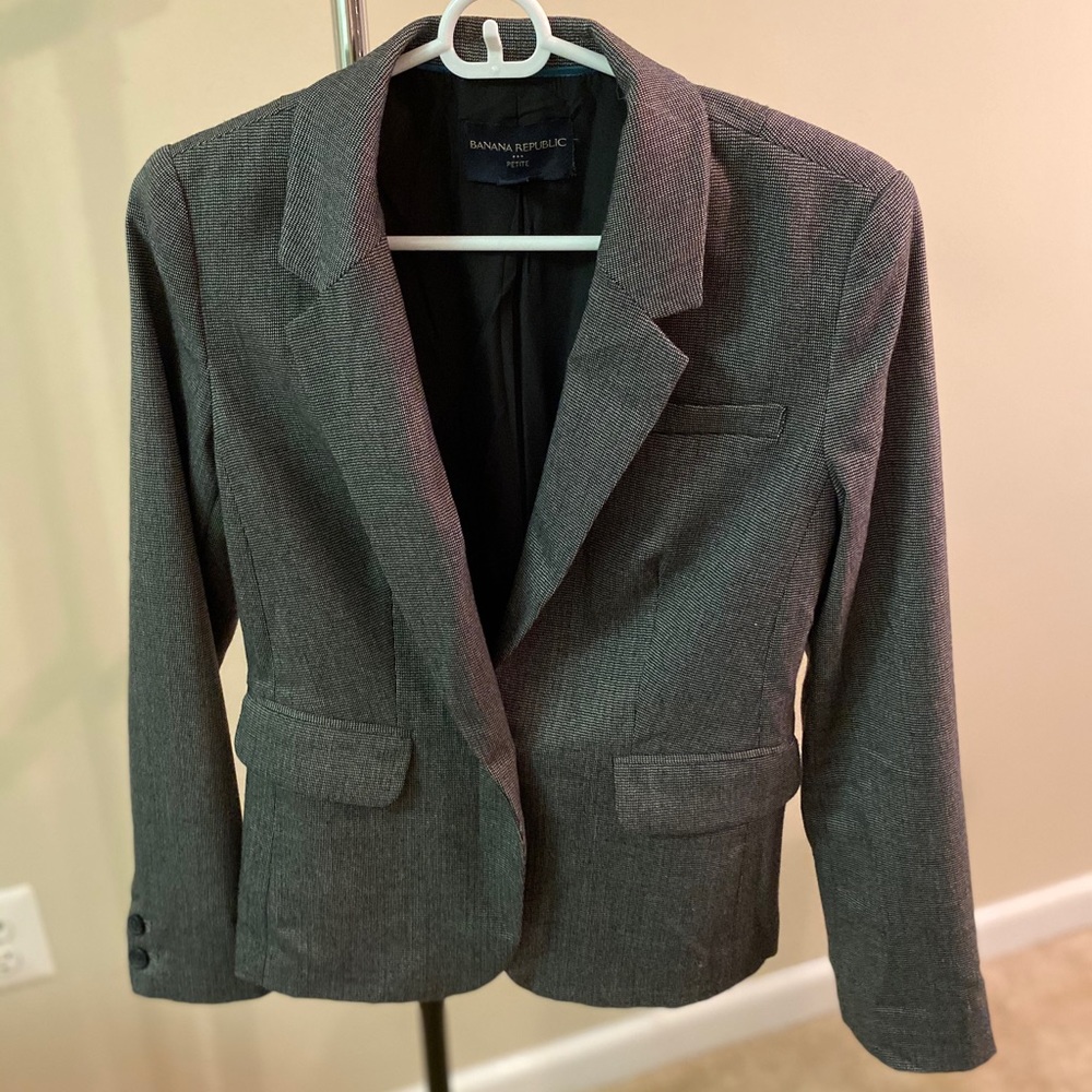 Banana Republic Gray Blazer Size 2P